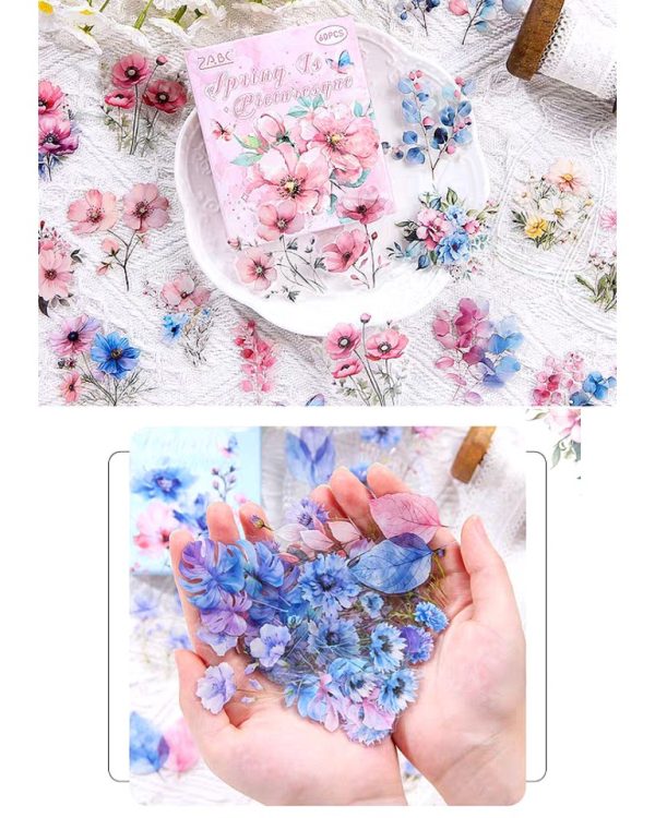 جعبه استیکر Four seasons of flowers - Image 3