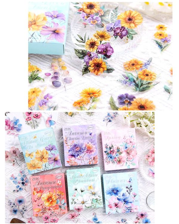 جعبه استیکر Four seasons of flowers - Image 4