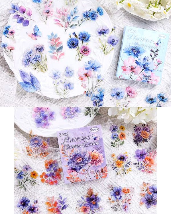 جعبه استیکر Four seasons of flowers - Image 6