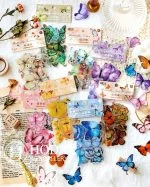 پک استیکر شفاف ضد آب طرح پروانه