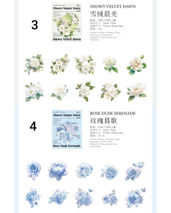 استیکر Flower Nature Letters - Image 13