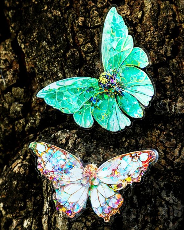 استیکر پروانه سایز بزرگ Gem Butterfly - Image 5