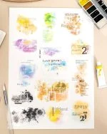 کتابچه استیکر A watercolor album - تصویر 6