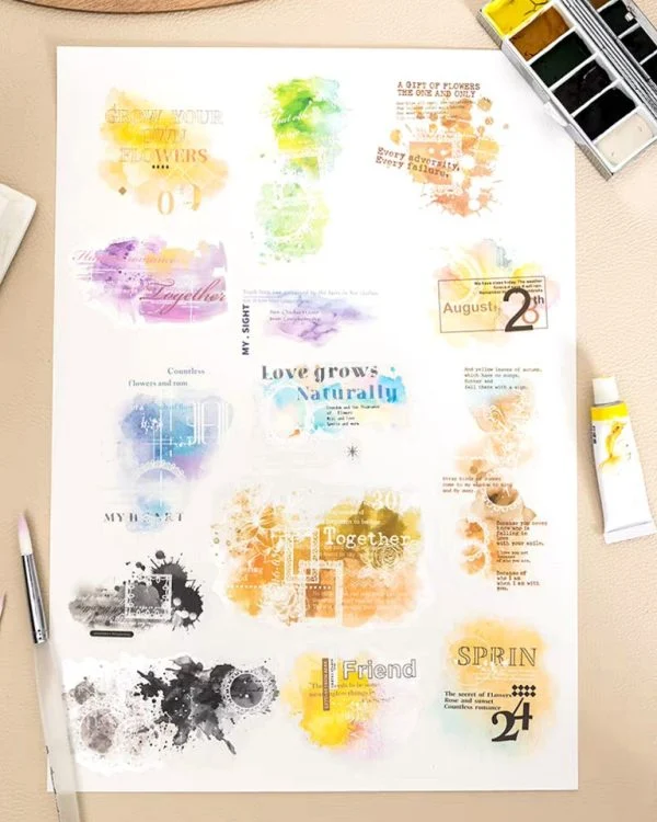 کتابچه استیکر A watercolor album - تصویر 6
