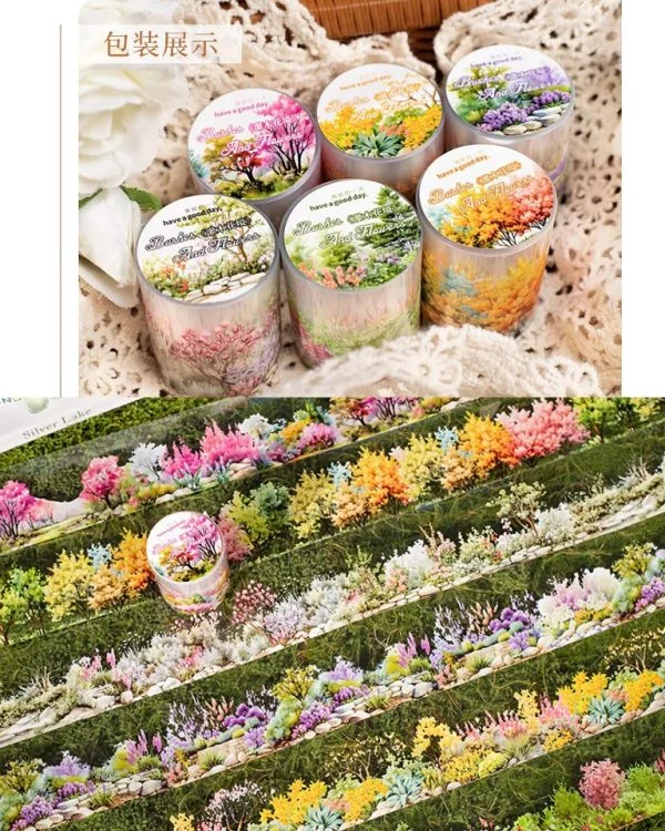 چسب واشی Bushes and flowers - تصویر 3