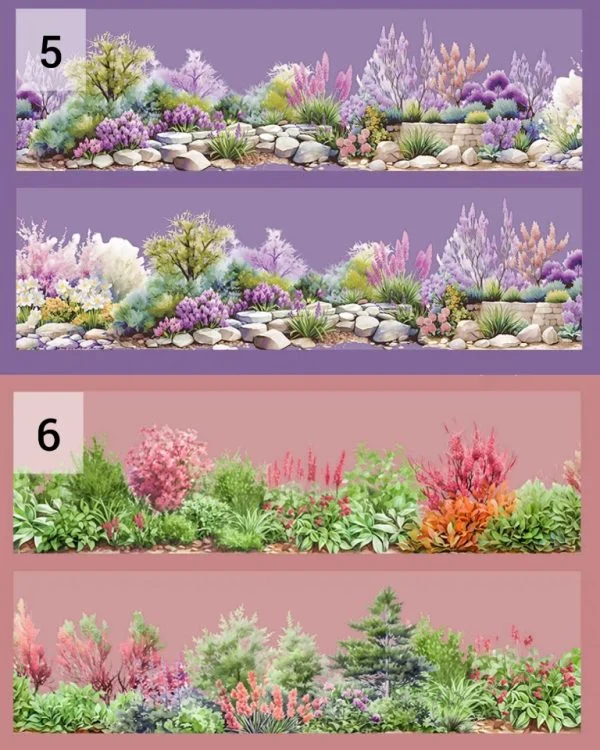 چسب واشی Bushes and flowers - تصویر 11