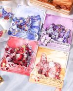 استیکر گل و پروانه butterfly dance and flowering season - Image 3