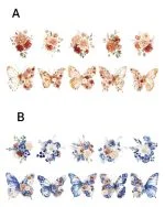 استیکر گل و پروانه butterfly dance and flowering season - تصویر 9