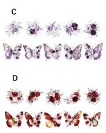 استیکر گل و پروانه butterfly dance and flowering season - Image 10