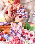 استیکر گل و پروانه butterfly dance and flowering season - Image 7