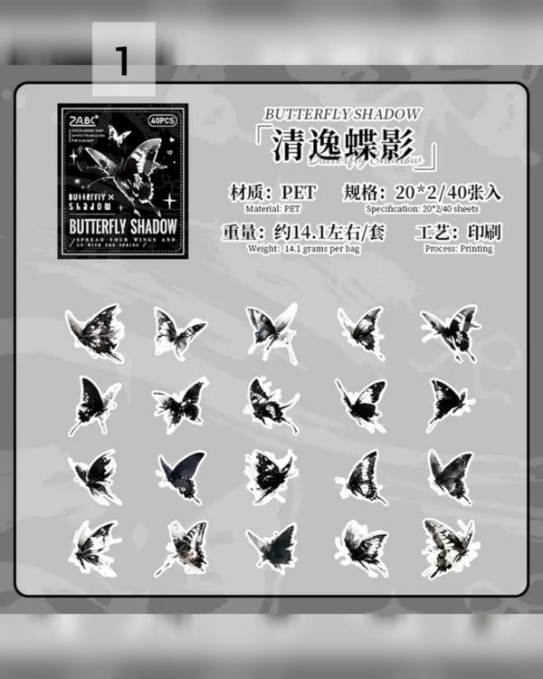 استیکر جعبه ای پروانه Colorful Tweedledum - Image 10