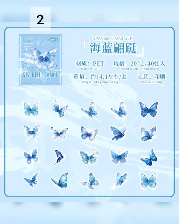 استیکر جعبه ای پروانه Colorful Tweedledum - Image 12