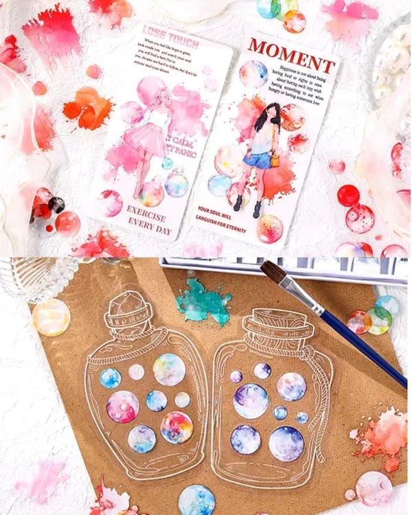 استیکر حباب و لکه آبرنگی Glazed sugar heart - تصویر 10
