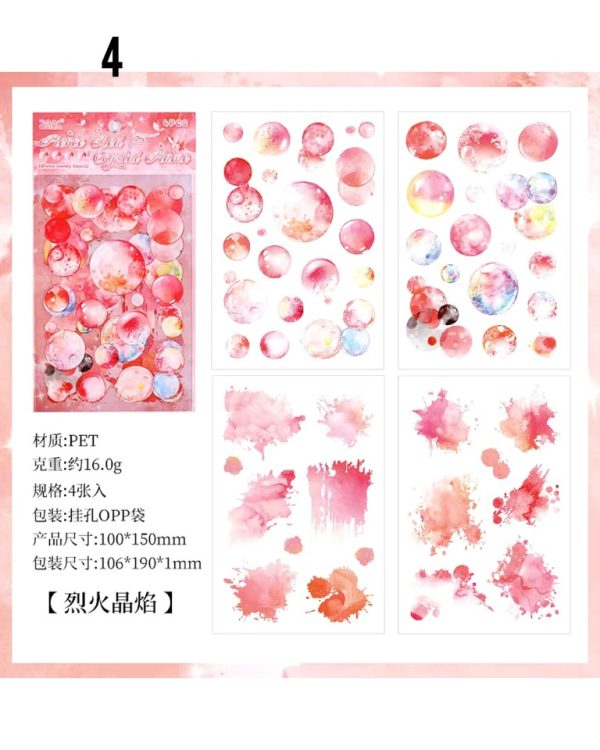 استیکر حباب و لکه آبرنگی Glazed sugar heart - Image 14