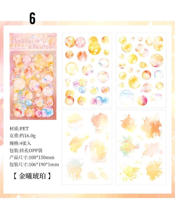 استیکر حباب و لکه آبرنگی Glazed sugar heart - Image 16