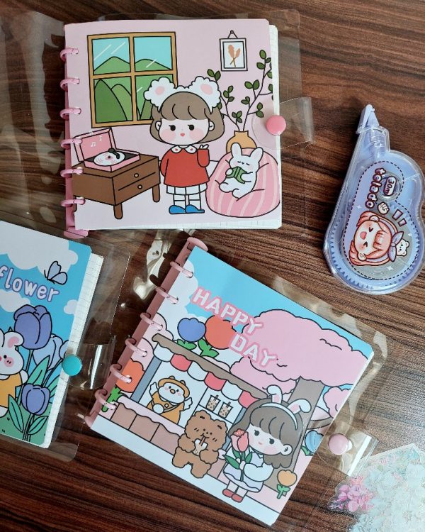 کلاسور شفاف مربعی با کاغذ - Image 7