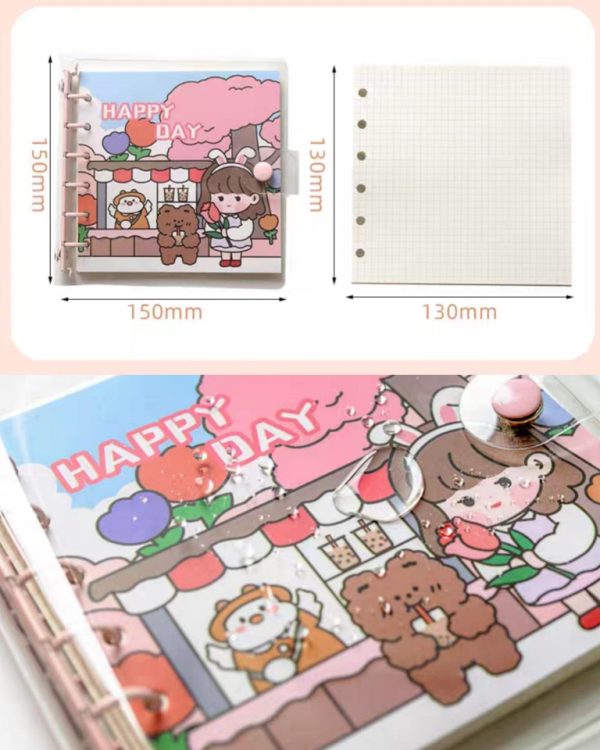 کلاسور شفاف مربعی با کاغذ - Image 9