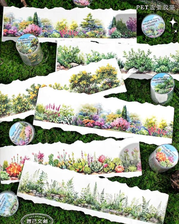 چسب واشی Mountain and wild flowers - Image 2