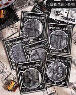 استیکر نگاتیو و فریم میکس آرت Dark elegant flower rhyme - Image 2