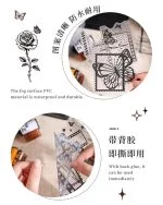 استیکر نگاتیو و فریم میکس آرت Dark elegant flower rhyme - تصویر 3