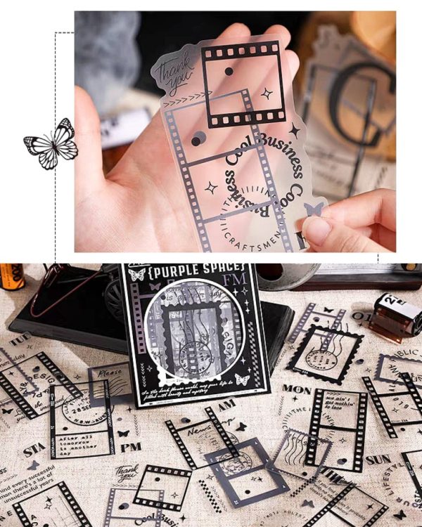 استیکر نگاتیو و فریم میکس آرت Dark elegant flower rhyme - Image 6