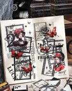 استیکر نگاتیو و فریم میکس آرت Dark elegant flower rhyme - Image 4