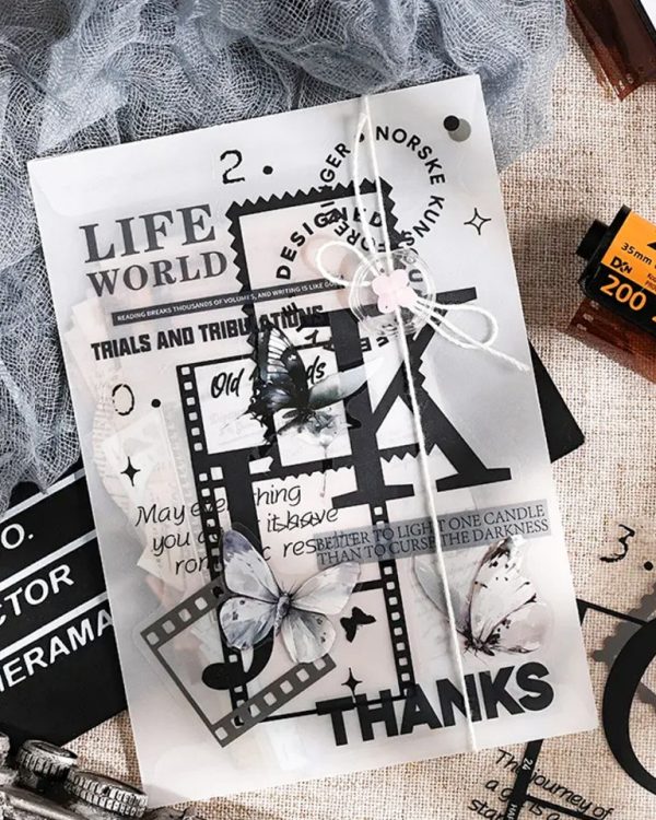 استیکر نگاتیو و فریم میکس آرت Dark elegant flower rhyme - Image 5