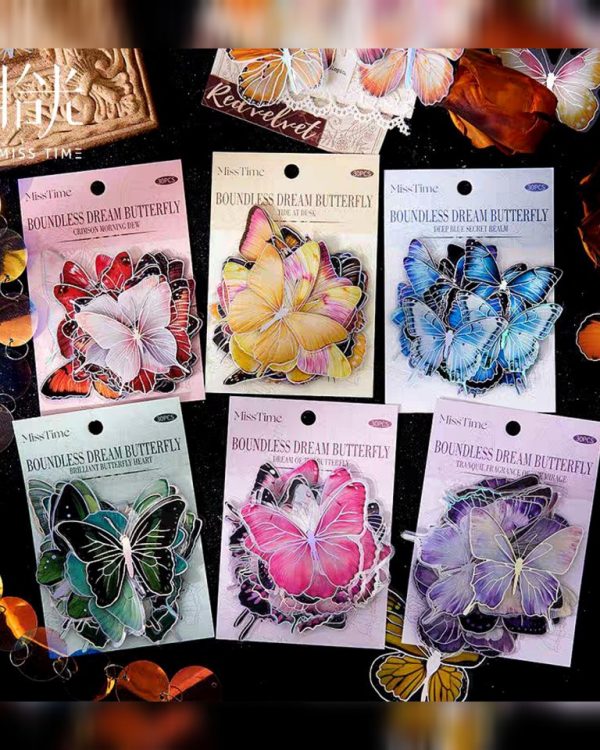 استیکر پروانه نقره کوب Boundless dream butterfly - Image 7