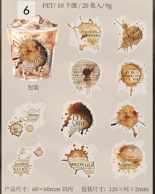 استیکر لکه قهوه Coffee traces - Image 18