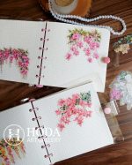 کلاسور شفاف مربعی با کاغذ