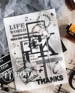استیکر نگاتیو و فریم میکس آرت Dark elegant flower rhyme