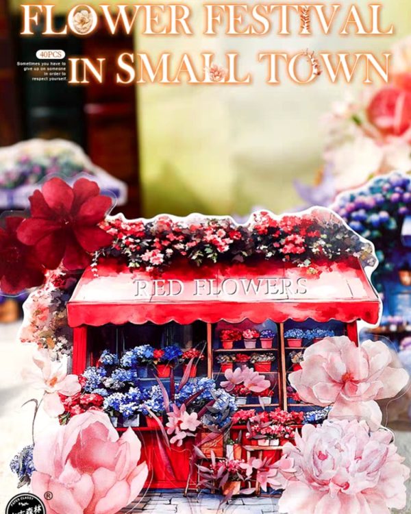 استیکر Flower Festival in Small Town - Image 9
