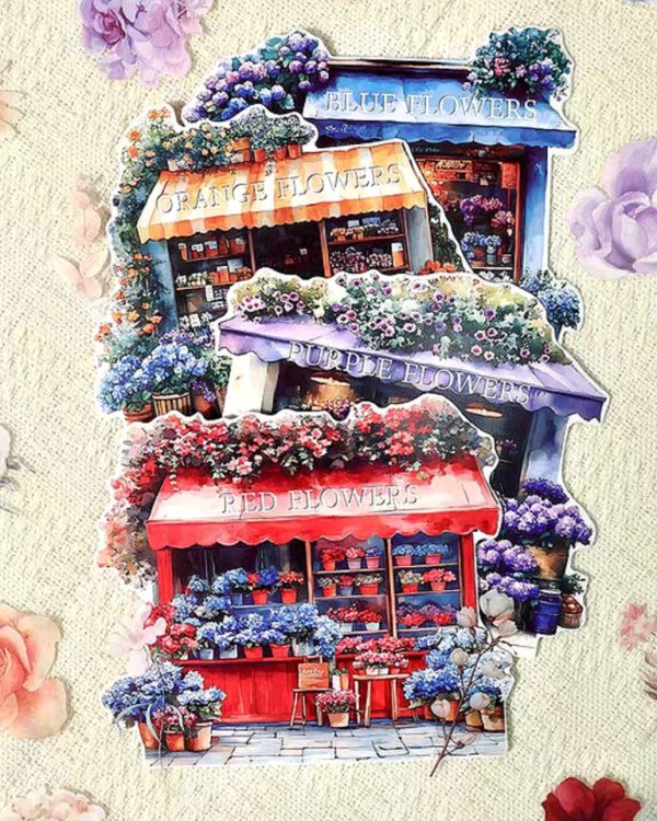 استیکر Flower Festival in Small Town - Image 2