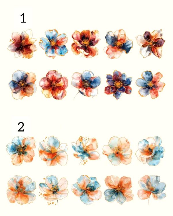 استیکر طلاکوب Forest of flowers - Image 10