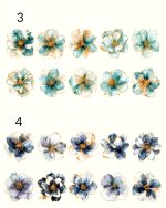 استیکر طلاکوب Forest of flowers - Image 11