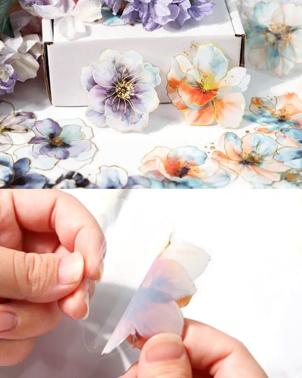 استیکر طلاکوب Forest of flowers - Image 4