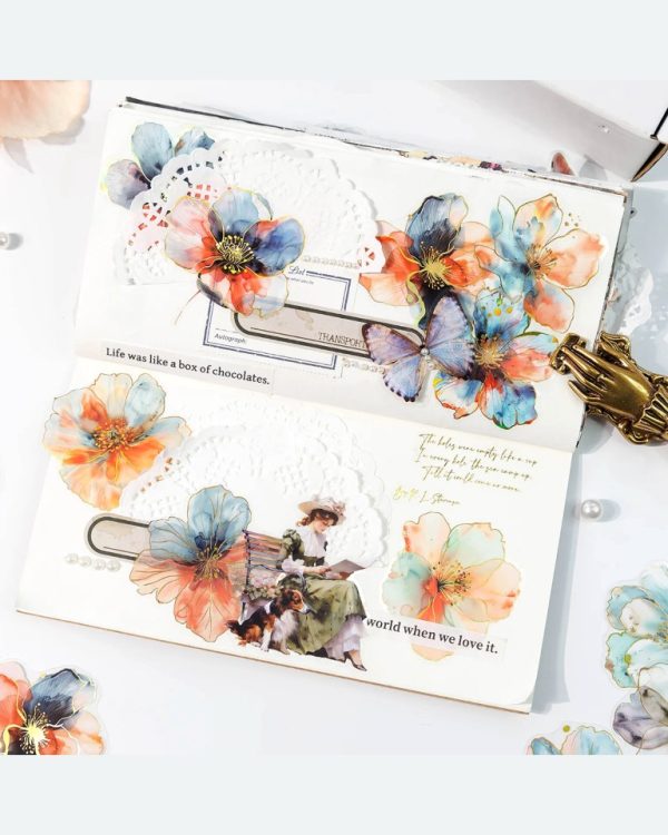 استیکر طلاکوب Forest of flowers - Image 6