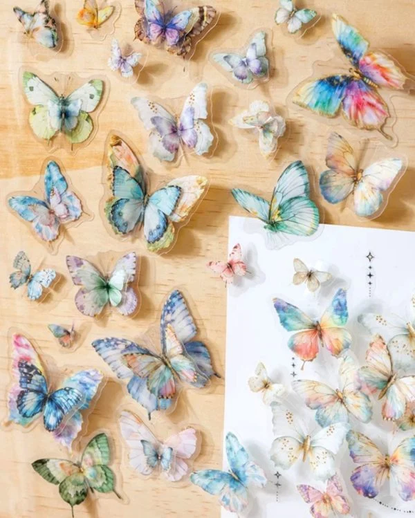 پک ۵۰ عددی استیکر پروانه Butterfly dance - تصویر 4