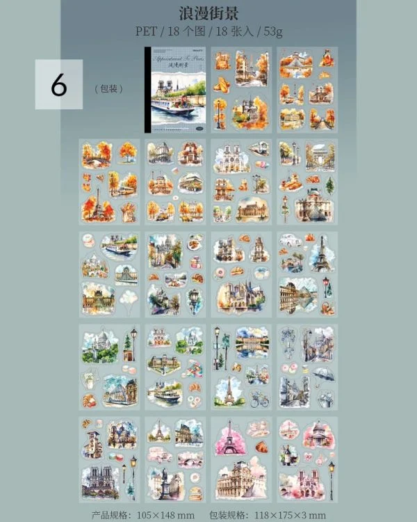 کتابچه استیکر Go to Paris - تصویر 19