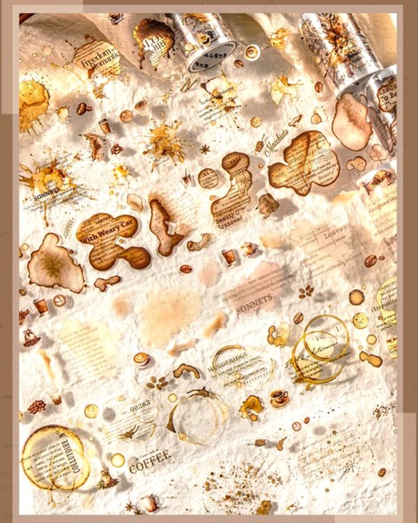 چسب واشی برش خورده Fluffy T Traces of Coffee - Image 2