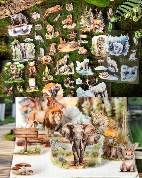 کتابچه استیکر Animals World - Image 11