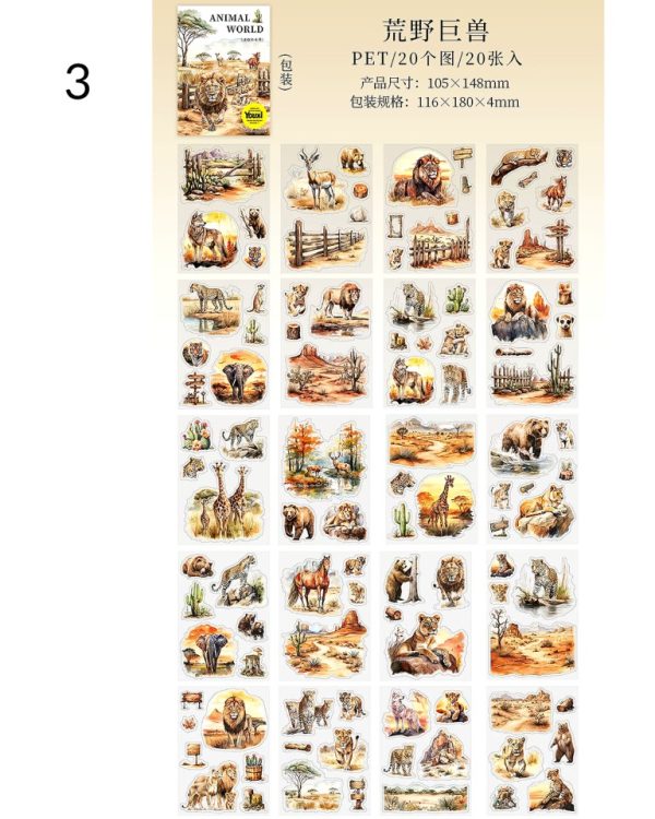 کتابچه استیکر Animals World - Image 15