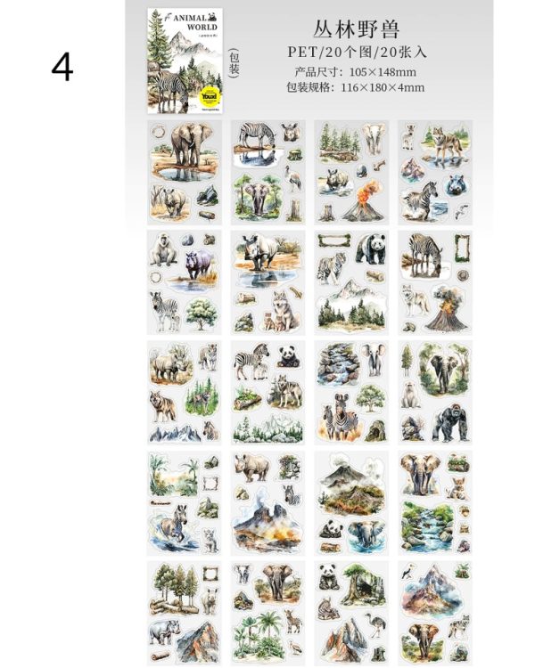 کتابچه استیکر Animals World - Image 16