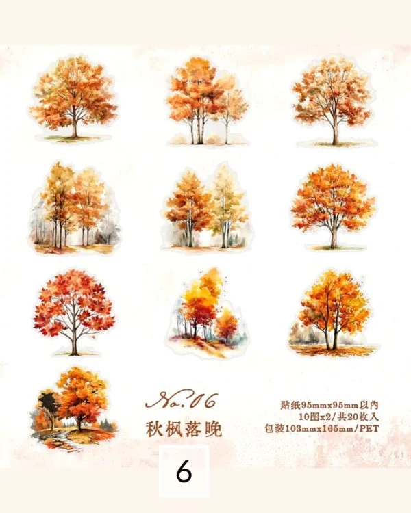 استیکر درخت The scenery of the four seasons - تصویر 16