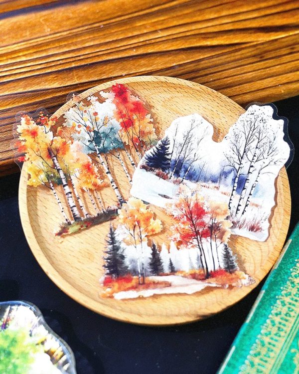 استیکر Betula platyphylla and pine - Image 3