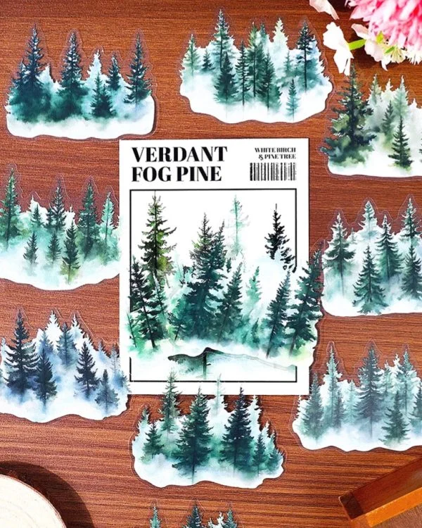 استیکر Betula platyphylla and pine - تصویر 18