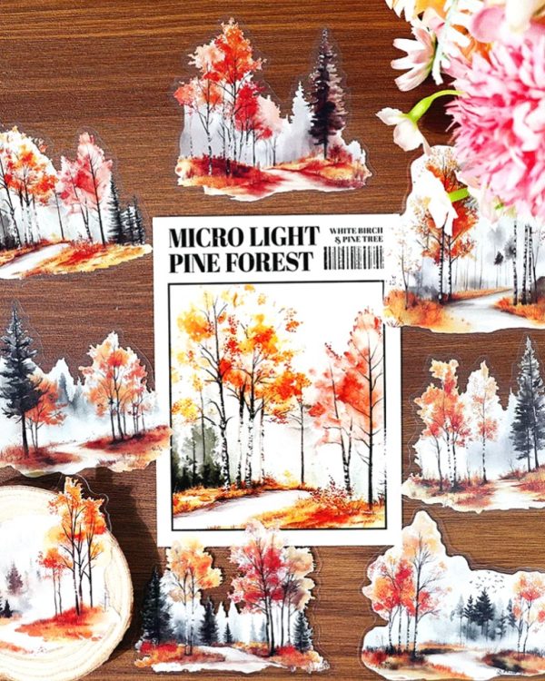 استیکر Betula platyphylla and pine - Image 6