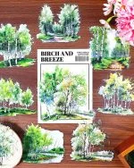استیکر Betula platyphylla and pine - تصویر 8