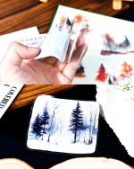 استیکر Betula platyphylla and pine - Image 11