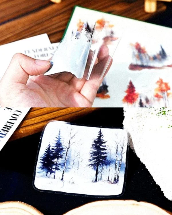 استیکر Betula platyphylla and pine - تصویر 11